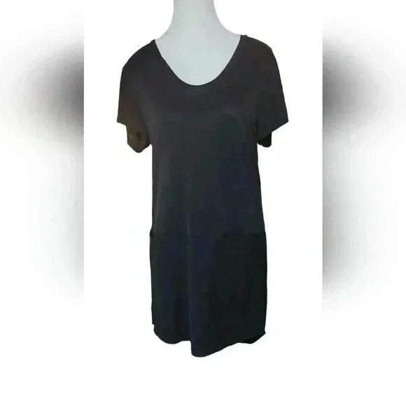 ANTHROPOLOGIE Dolan Left Coast Collection Loren  Tunic Tee Shirt Dress Black - Picture 1 of 7